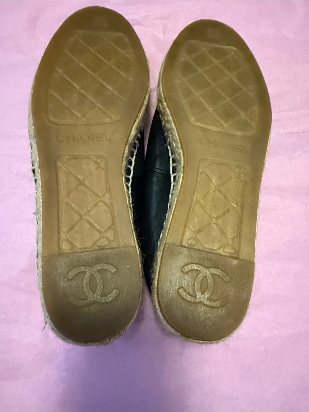 CHANEL SZ 36 Lambskin Espadrilles Black! Stunning, no signs of wear, excellent